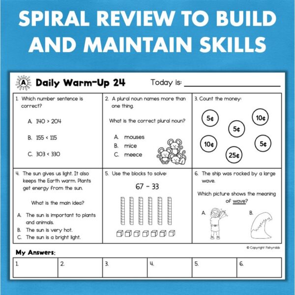 2nd grade morning work A 5